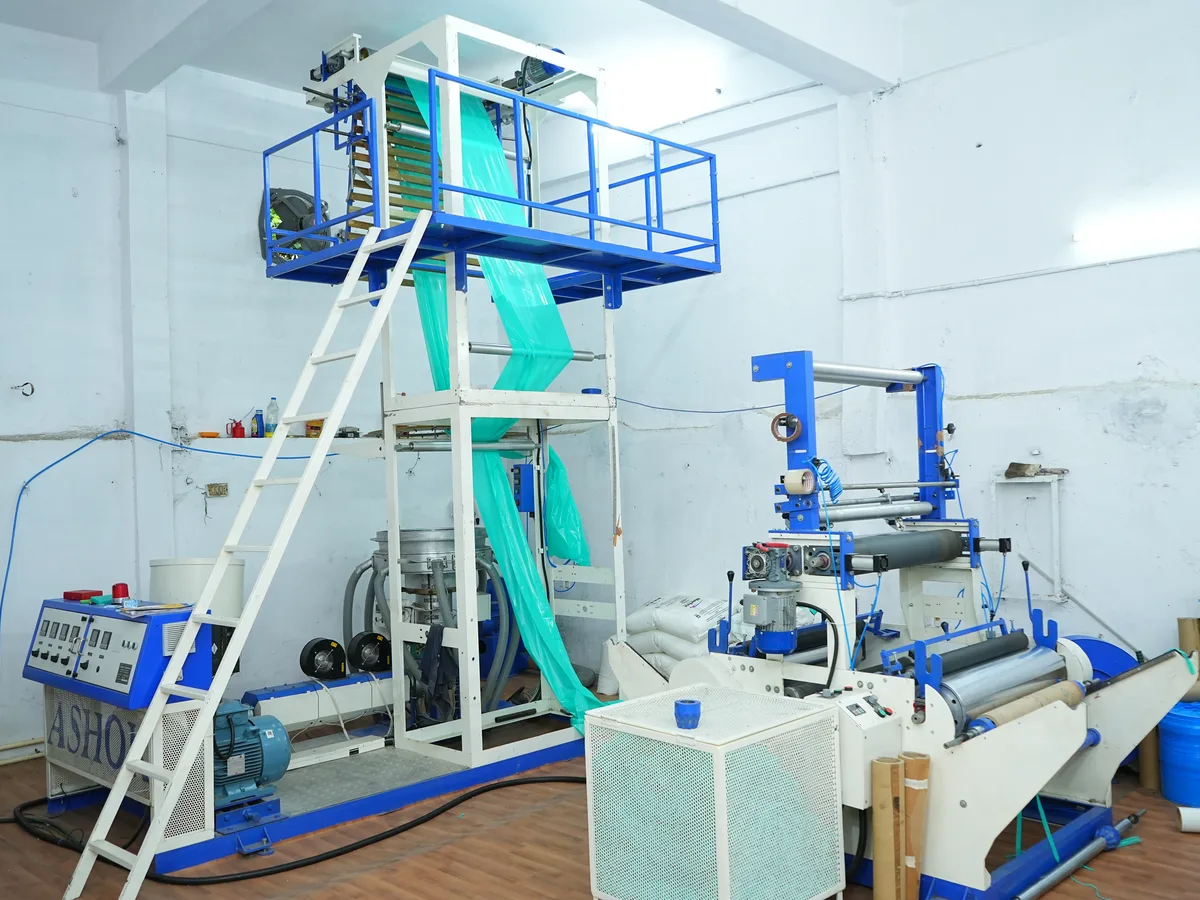 Roll processing machinery at the Devishree Health Care manufacturing unit